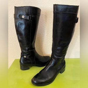 Franco Sarto Black Leather Boots Sz 7.5